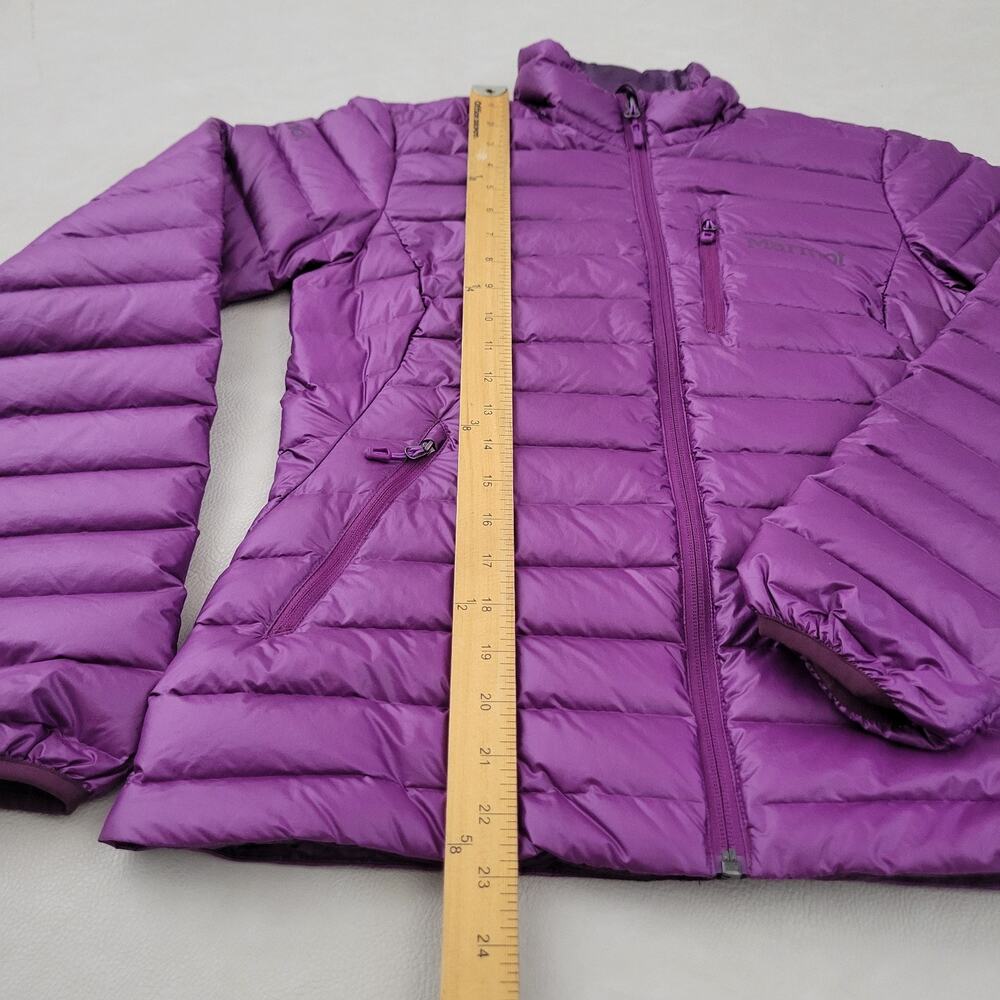 Marmot Womens Quasar Lightweight Down Puffer Jacket Small Purple Grape Excellent - Picture 10 of 12
